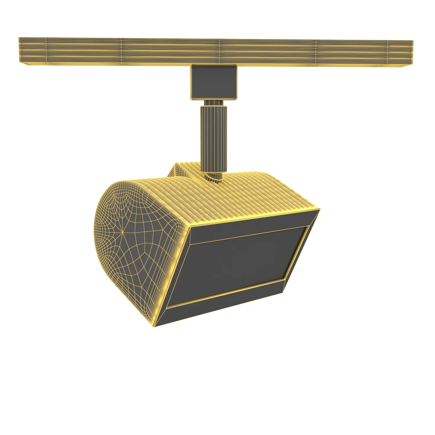 Wall Wash Black LED Track Light PBR 3D Model_07